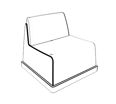 Stapelbaar design zitmeubel en poef