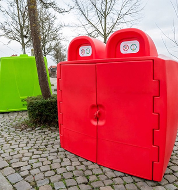 Behuizing voor (huishoudelijke) afvalolie